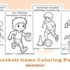 Fun Basketball Game Coloring Pages for Kids