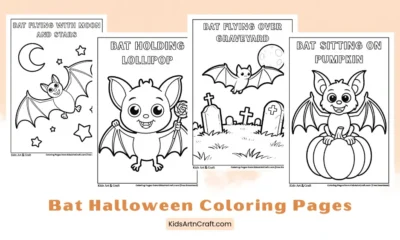 Bat Coloring Pages for Halloween