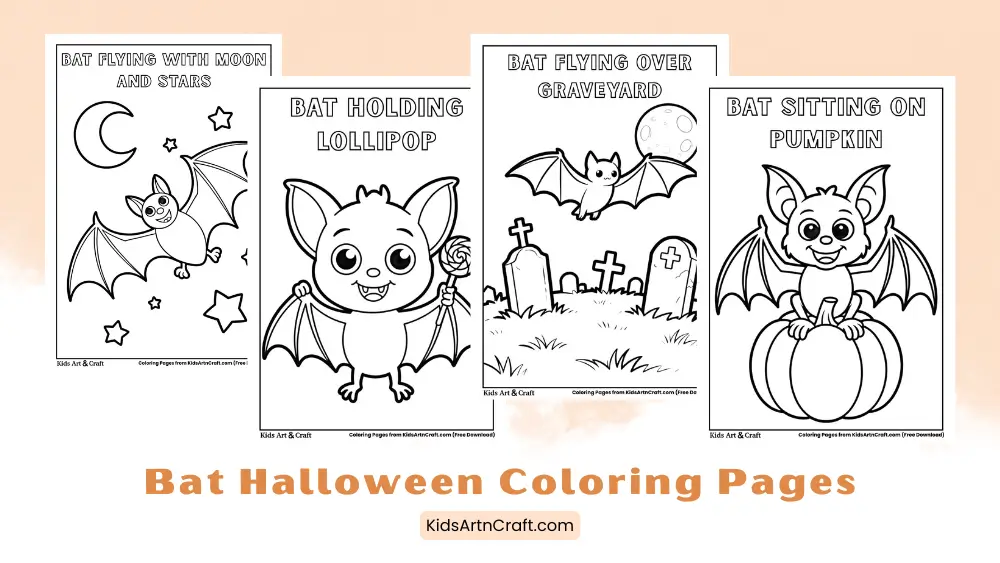 Bat Coloring Pages for Halloween