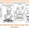 BBQ Themed Coloring Pages for Kids