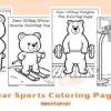 Bear Sports Coloring Pages for Kids