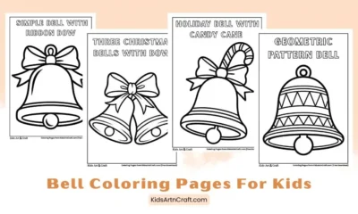Cute Bell Coloring Pages for Kids