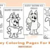 Easy Bluey Coloring Pages for Kids