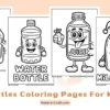 Different Types Of Bottles Coloring Pages for Kids