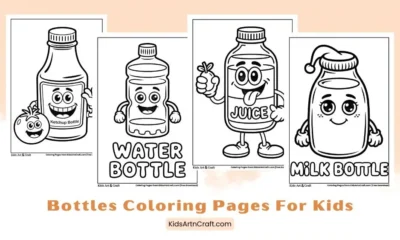 Different Types Of Bottles Coloring Pages for Kids