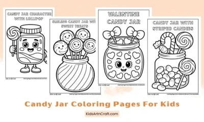 Candy Jar Coloring Pages for Kids