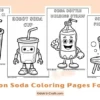 Cartoon Soda Coloring Pages for Kids