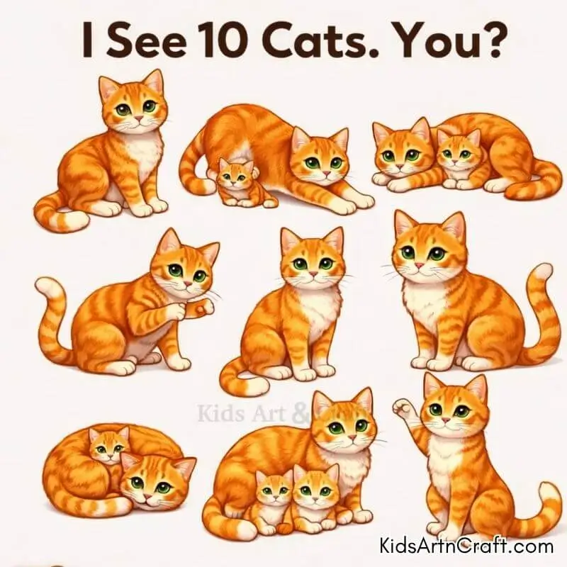 Viral cat counting puzzle for kids and adults