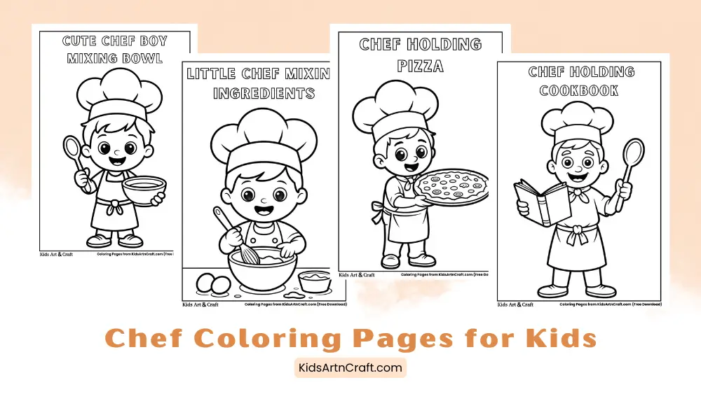 Chef Coloring Pages for Kids