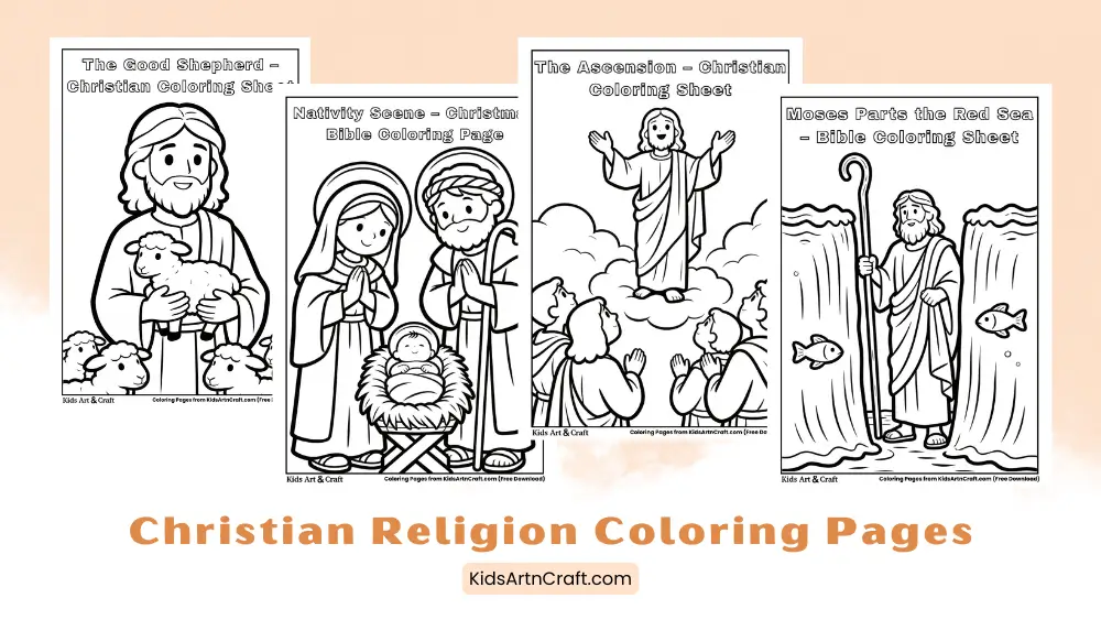 Christian Religion Coloring Pages for Kids