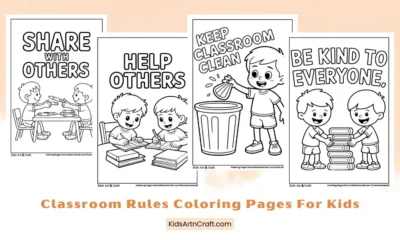 Classroom Rules Coloring Pages for Kids