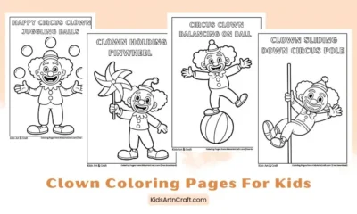 Clown Coloring Pages for Kids