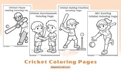 Cricket Coloring Pages for Kids