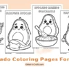Cute Avocado Coloring Pages for Kids