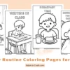Daily Routine Coloring Pages for Kids