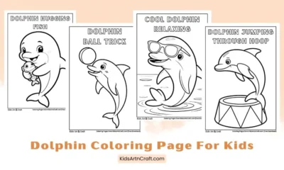 Cute Dolphin Coloring Pages for Kids