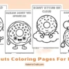 Sweet Donut Coloring Sheets for Kids to Print