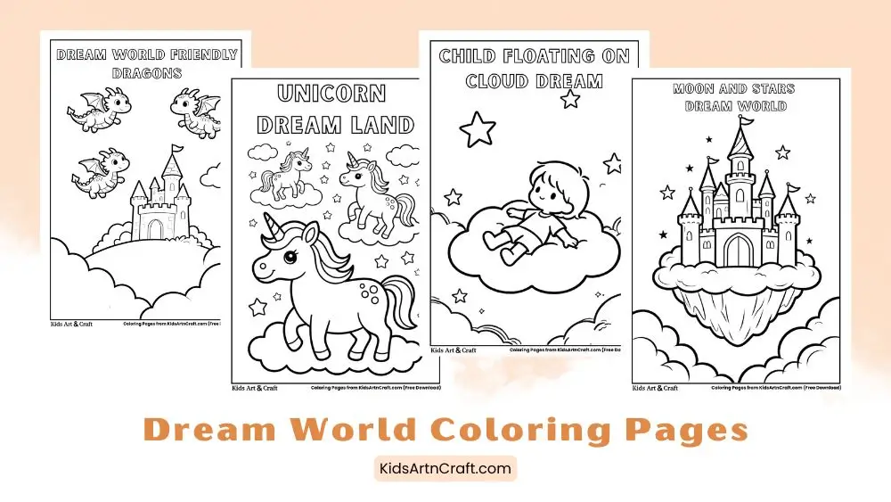 Dream World Coloring Pages for Kids