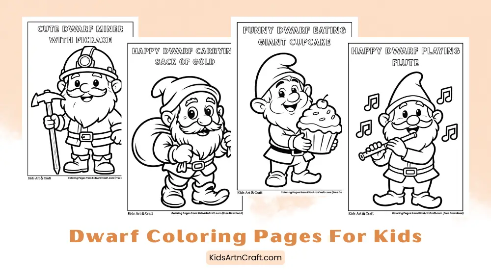 Free Printable Dwarf Coloring Pages for Kids