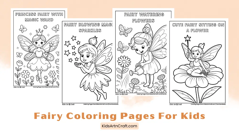 Free Printable Fairy Coloring Pages for Kids