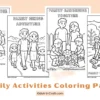Family Activities Coloring Pages for Kids