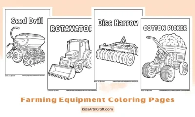 Farming Equipment Coloring Pages for Kids