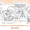 Five Senses Coloring Pages for Kids