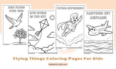 Flying Things Coloring Pages for Kids