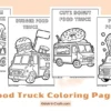 Printable Food Truck Coloring Pages for Kids