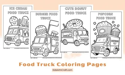 Printable Food Truck Coloring Pages for Kids