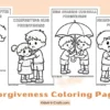 Easy Forgiveness Coloring Pages for Kids