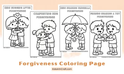 Easy Forgiveness Coloring Pages for Kids