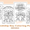 Free Friendship Day Coloring Pages for Kids Printable