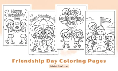 Free Friendship Day Coloring Pages for Kids Printable