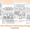 Fruit Shop Coloring Pages for Kids