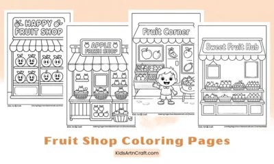 Fruit Shop Coloring Pages for Kids