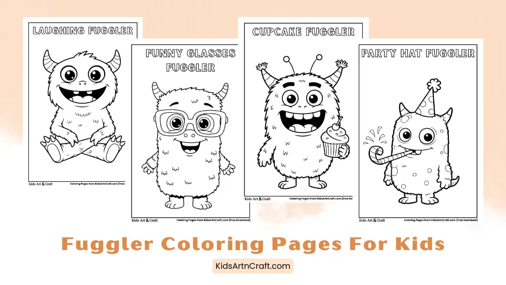Funny Fuggler Coloring Pages Printable for Kids