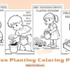 Garden Planting Coloring Pages for Kids