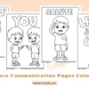 Gesture Communication Coloring Pages for Kids