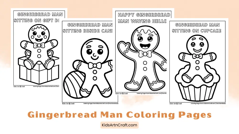 Free Printable Gingerbread Man Coloring Pages for Kids