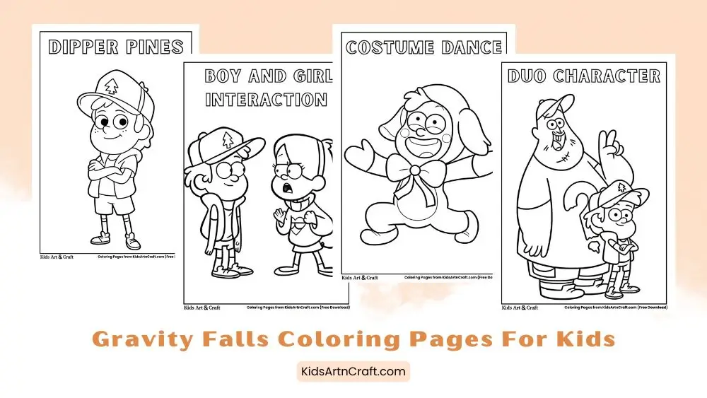 Gravity Falls Coloring Pages for Kids