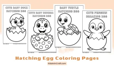 Hatching Egg Coloring Pages for Kids
