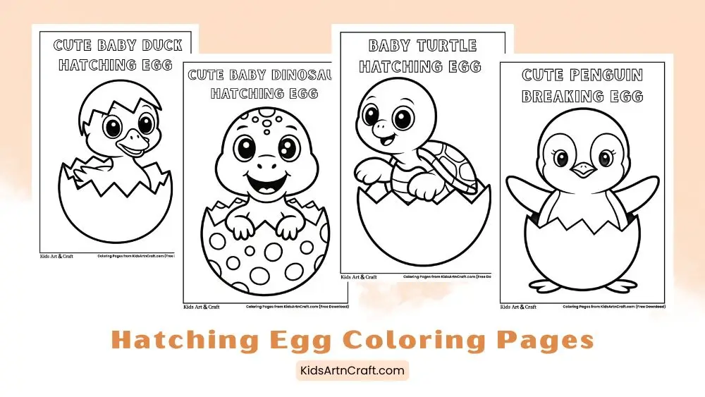 Hatching Egg Coloring Pages for Kids