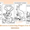 Herbivore Animals Coloring Pages for Kids