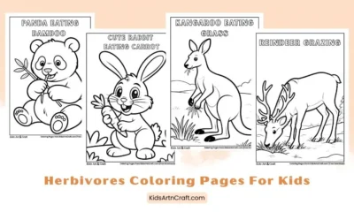 Herbivore Animals Coloring Pages for Kids