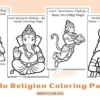 Hindu Religion Coloring Pages for Kids