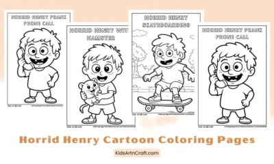 Best Horrid Henry Cartoon Coloring Pages for Kids