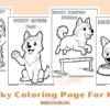 Husky Puppy Coloring Pages for Kids