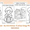 Indoor Activities Coloring Pages for Kids