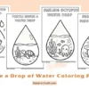 Inside a Drop of Water Coloring Pages for Kids